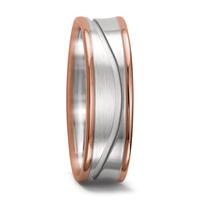 Partnerring 750/18 K Weissgold, 750/18 K Rotgold-549120