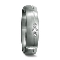 Partnerring 950 Platin Diamant 0.06 ct, 3 Steine, tw-if-551447