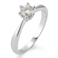 Solitär Ring 750/18 K Weissgold Moissanite rund, 5 mm-552275