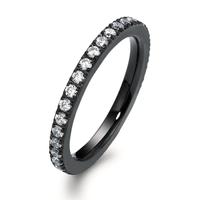 Beisteckring Edelstahl Zirkonia weiss IP beschichtet-553353