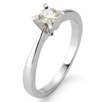 Solitär Ring 750/18 K Weissgold Moissanite rund, 5 mm-553694