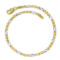 Armband 585/14 K Gelbgold bicolor 18.5 cm-554672