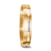 Partnerring 750/18 K Gelbgold Diamant 0.025 ct, 5 Steine, tw-vsi-556480