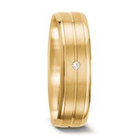 Partnerring 750/18 K Gelbgold Diamant 0.01 ct, tw-vsi-556696