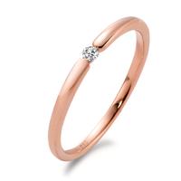 Solitär Ring 750/18 K Rotgold Diamant weiss, 0.03 ct, Brillantschliff, w-si-558057