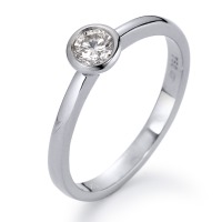 Solitär Ring 750/18 K Weissgold Diamant weiss, 0.20 ct, Brillantschliff, w-si-558242