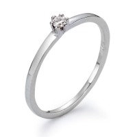 Solitär Ring 750/18 K Weissgold Diamant weiss, 0.05 ct, Brillantschliff, w-si-558318