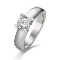 Solitär Ring 750/18 K Weissgold Diamant weiss, 0.75 ct, Brillantschliff, w-si, IGI-558345