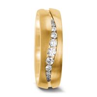 Partnerring 750/18 K Gelbgold Diamant 0.23 ct, 11 Steine, tw-vsi-558477