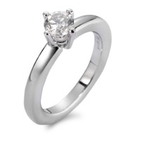 Solitär Ring 750/18 K Weissgold Diamant weiss, 0.62 ct, si rhodiniert-560532