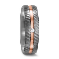 Partnerring Titan, 750/18 K Rotgold Diamant weiss, 0.03 ct, w-si-560772
