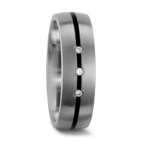 Partnerring Titan, Keramik Diamant weiss, 0.03 ct, 3 Steine, w-si-560795