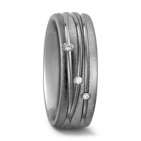 Partnerring Titan Diamant weiss, 0.03 ct, 3 Steine, w-si-560818