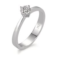 Solitär Ring 750/18 K Weissgold Diamant weiss, 0.30 ct, w-si rhodiniert-561410