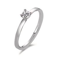 Solitär Ring 375/9 K Weissgold Moissanite 4 mm-561818