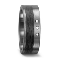 Partnerring Titan, Carbon Diamant weiss, 0.03 ct, 3 Steine, w-si-562509