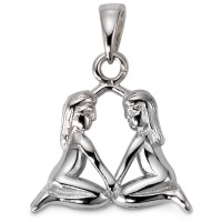 Anhänger Silber rhodiniert Sternzeichen Zwilling-563149