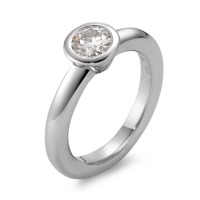 Fingerring 750/18 K Weissgold Moissanite Ø5.5 mm-563476