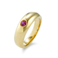 Taufring 750/18 K Gelbgold Rubin rot, 0.02 ct Ø10 mm-563541