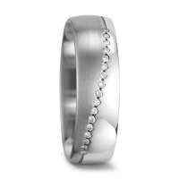 Partnerring 585/14 K Weissgold Diamant weiss, 0.085 ct, 17 Steine, w-si-563632