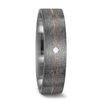 Partnerring 500 Palladium, 585/14 K Rotgold Diamant weiss, 0.015 ct, w-si-564163