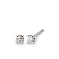 Ohrstecker 750/18 K Weissgold Diamant 0.06 ct, 2 Steine, vsi-564280