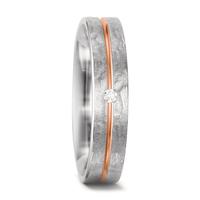 Partnerring 750/18 K Weissgold, 750/18 K Rotgold Diamant weiss, 0.02 ct, tw-si-564589