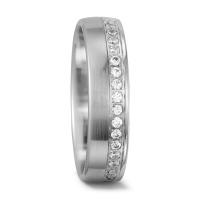 Partnerring 750/18 K Weissgold Diamant 0.23 ct, 23 Steine, tw-si-564649
