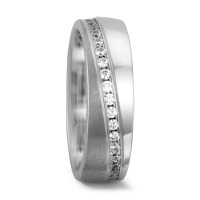 Partnerring 750/18 K Weissgold Diamant 0.50 ct, 38 Steine, tw-si-564667