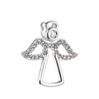 Anhänger 750/18 K Weissgold Diamant 0.06 ct, 18 Steine, p1 Engel-564993
