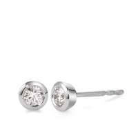 Ohrstecker 750/18 K Weissgold Diamant weiss, 0.05 ct, 2 Steine, Brillantschliff, w-si Ø3.5 mm-566092