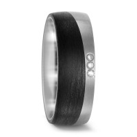 Partnerring Titan, Carbon Diamant 0.03 ct, 3 Steine, w-si-567667