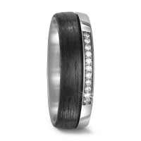 Partnerring Titan, Carbon Diamant 0.11 ct, 11 Steine, w-si-567686