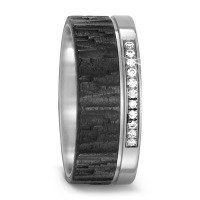 Fingerring Titan, Carbon Diamant 0.11 ct, 11 Steine, w-si-567690