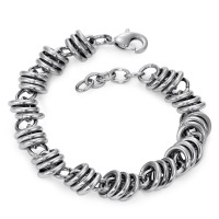 Armband Edelstahl 18.5-21.5 cm verstellbar Ø10 mm-568179