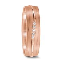 Partnerring 750/18 K Rosegold Diamant 0.028 ct, 5 Steine, tw-vsi-568396