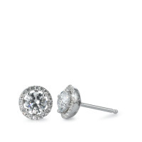 Ohrstecker Silber Zirkonia rhodiniert Ø8 mm-569223