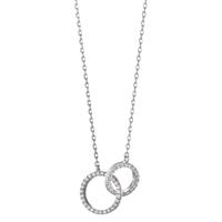 Collier Silber Zirkonia rhodiniert 42-46 cm verstellbar Ø10 mm-569237