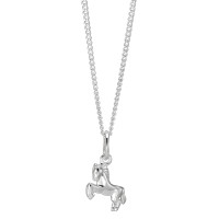 Halskette mit Anhänger Silber rhodiniert Pferd 36 cm-570085