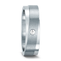 Partnerring Edelstahl Zirkonia-570161