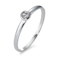 Solitär Ring 750/18 K Weissgold Diamant 0.05 ct, w-si-570812