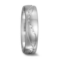 Partnerring 750/18 K Weissgold Diamant weiss, 0.055 ct, 11 Steine, tw-vsi-572668