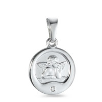 Anhänger Silber Diamant 0.005 ct, w-pi1 rhodiniert Schutzengel-572748