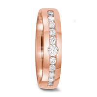 Partnerring 750/18 K Rotgold Diamant 0.37 ct, 11 Steine, w-si-572967
