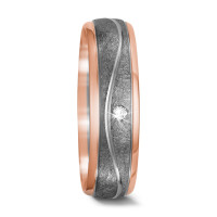 Partnerring 750/18 K Rotgold, 500 Palladium Diamant 0.02 ct, w-si-572969