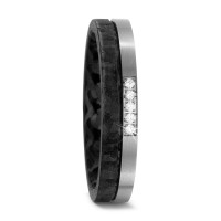 Partnerring Titan, Carbon Diamant 0.05 ct, 5 Steine, w-si-573677