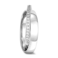 Partnerring 750/18 K Weissgold Diamant 0.235 ct, 47 Steine, tw-vsi-575592