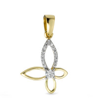 Anhänger 375/9 K Gelbgold Zirkonia 16 Steine Schmetterling-575740