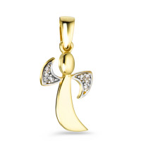 Anhänger 375/9 K Gelbgold Zirkonia 8 Steine Engel-575750