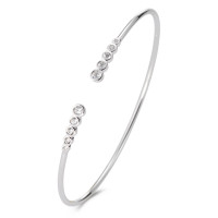 Armreif Silber Zirkonia 10 Steine rhodiniert Ø60 mm-580813